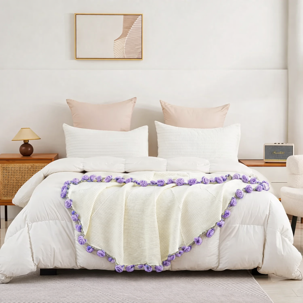 Cozy Petals™ Bouquet Blanket - Lavender