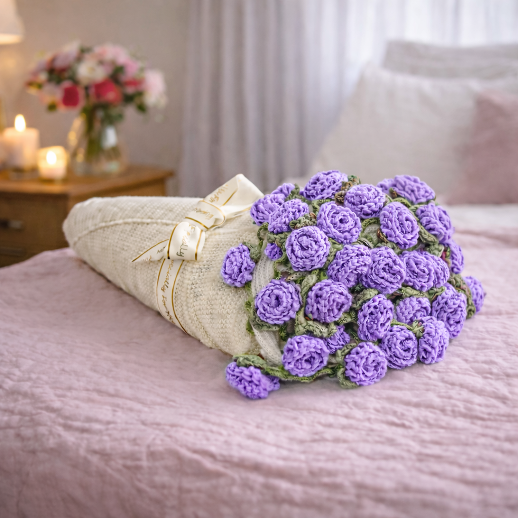 Cozy Petals™ Bouquet Blanket - Lavender