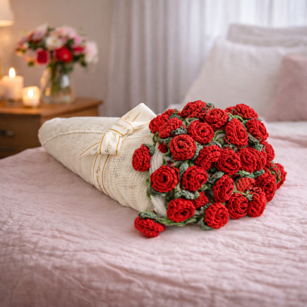 Cozy Petals™ Bouquet Blanket - Red